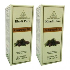 Khadi Pure Herbal Cedarwood Essential Oil - 15ml (Set of 2)