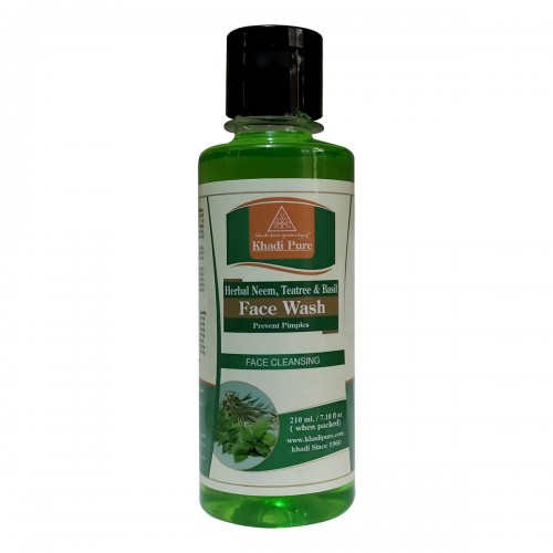 Khadi Pure Herbal Neem Teatree Basil Face Wash 210ml