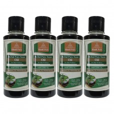 Khadi Pure Herbal Pure Neem Oil - Mineral Oil & Paraffin Free - 210ml (Set of 4)