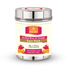 Khadi Pure Herbal Rose & Orange Face Pack - 50g