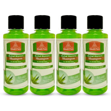 Khadi Pure Herbal Aloevera Shampoo - 210ml (Set of 4)