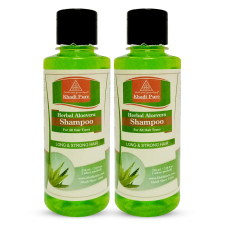 Khadi Pure Herbal Aloevera Shampoo - 210ml (Set of 2)