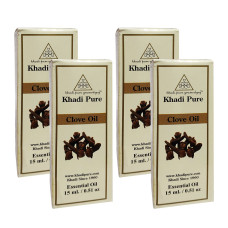 Khadi Pure Herbal Clove Essential Oil - 15ml (Set of 4)