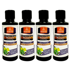 Khadi Pure Herbal Amla & Bhringraj Shampoo  SLS-Paraben Free - 210ml (Set of 4)