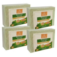 Khadi Pure Herbal Mint & Sesame Seeds Soap with Sheabutter - 125g (Set of 4)