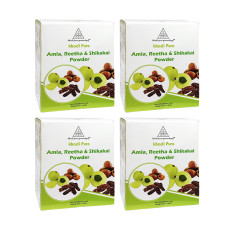 Khadi Pure Herbal Amla, Reetha & Shikakai Powder - 80g (Set of 4)