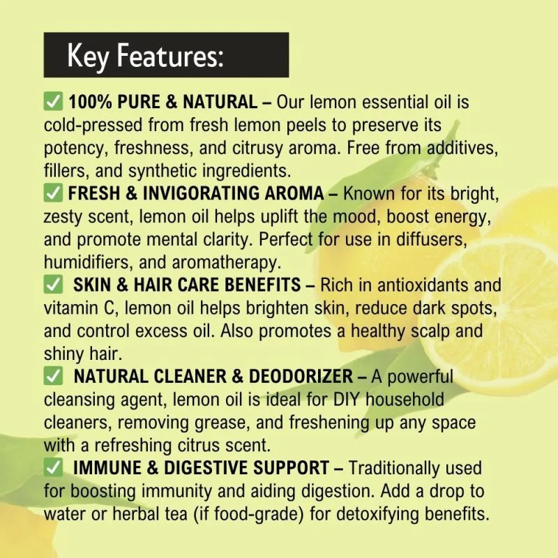 Khadi Pure Herbal Lemon Essential Oil | Antimicrobial Properties | Mood Booster | Digestive Aid | Skin Brightening | Energy Booster | 15ml - Image 11