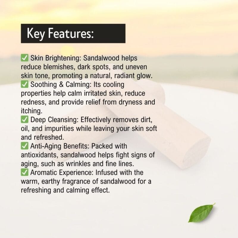 Soothing sandalwood herbal soap for sensitive skin