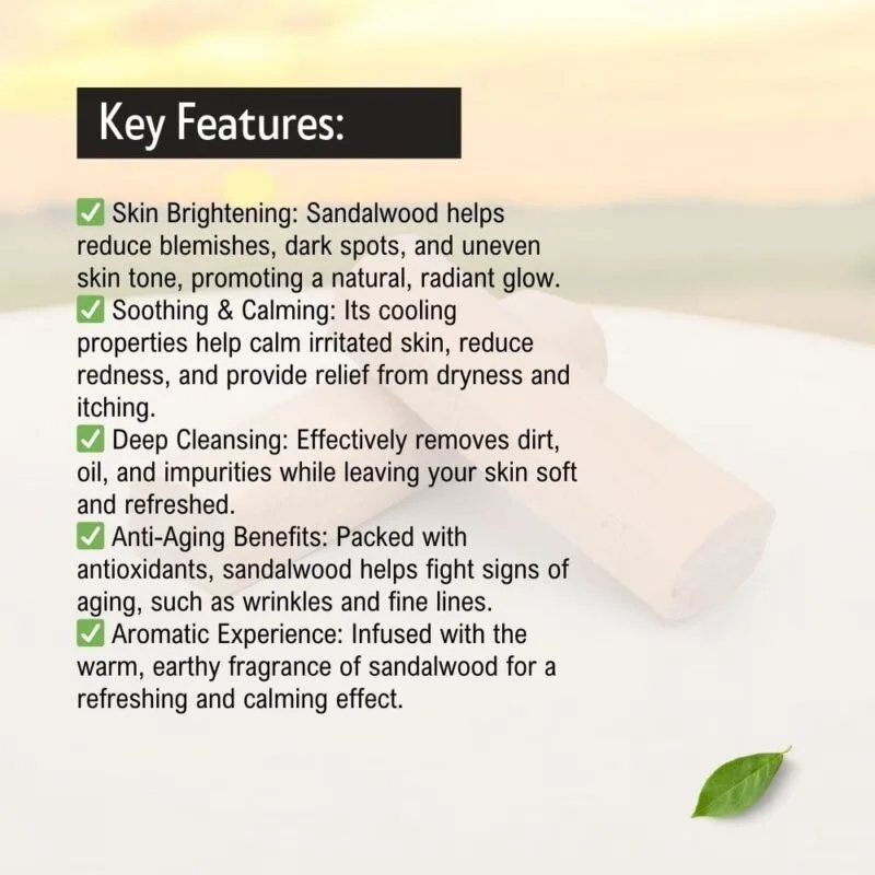 Soothing sandalwood herbal soap for sensitive skin