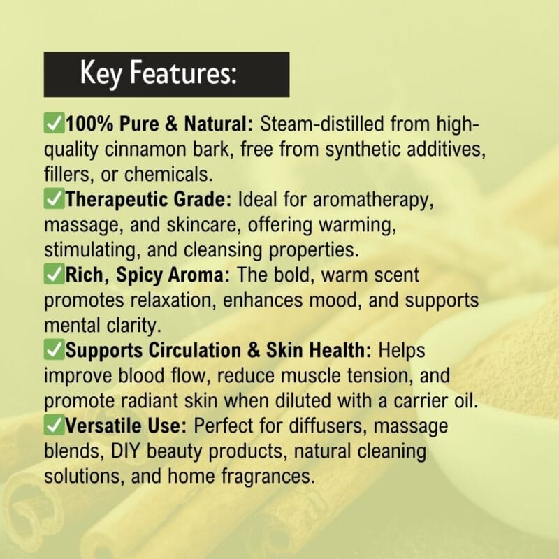 Khadi Pure Herbal Cinnamon Essential Oil | Antiseptic Properties | Anti-Inflammatory Effects | Provides Relief From Common Infections | 15ml - Image 6