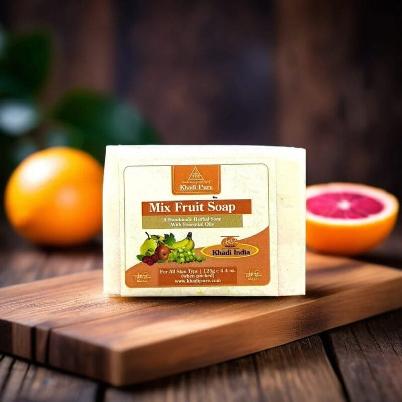 Natural mix fruit soap for skin hydration and softness