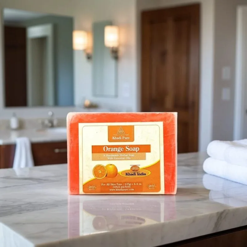 Herbal orange soap for oily and refreshed skin