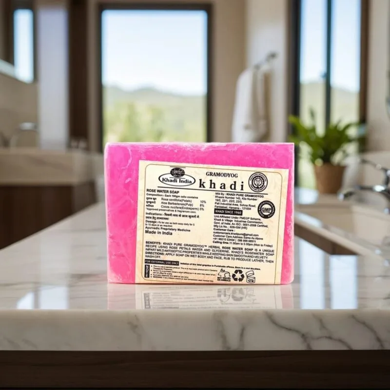 Herbal rose water soap for glowing and refreshed skin