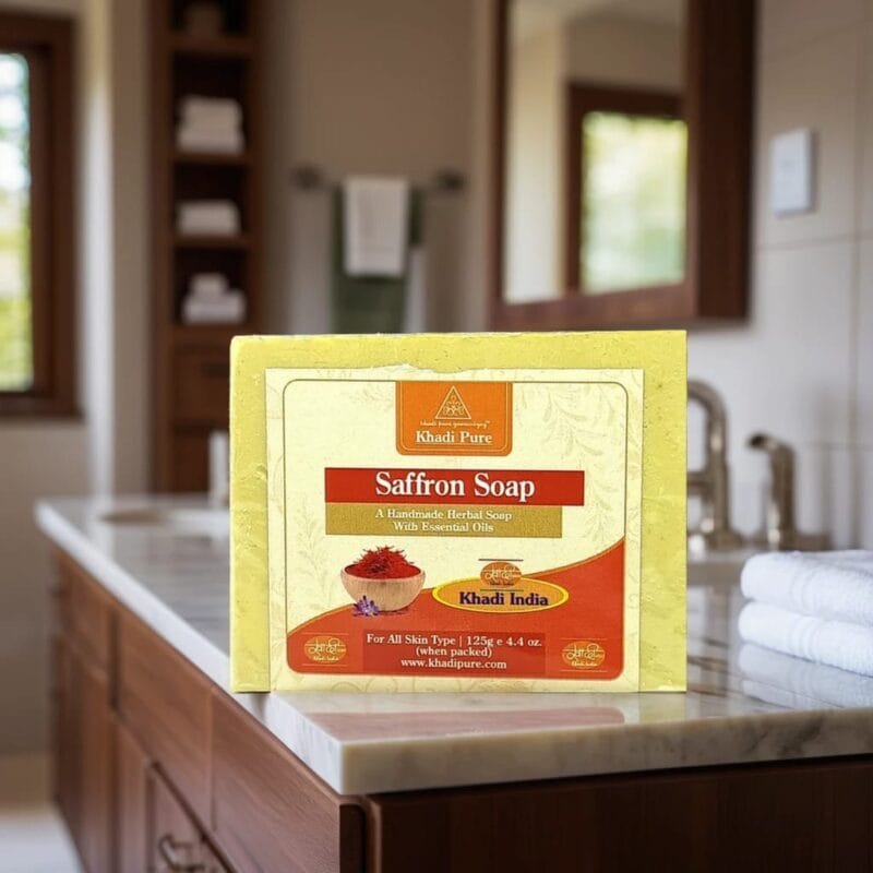 Herbal saffron soap for glowing and radiant skin