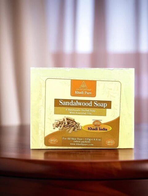 Natural sandalwood soap for glowing skin