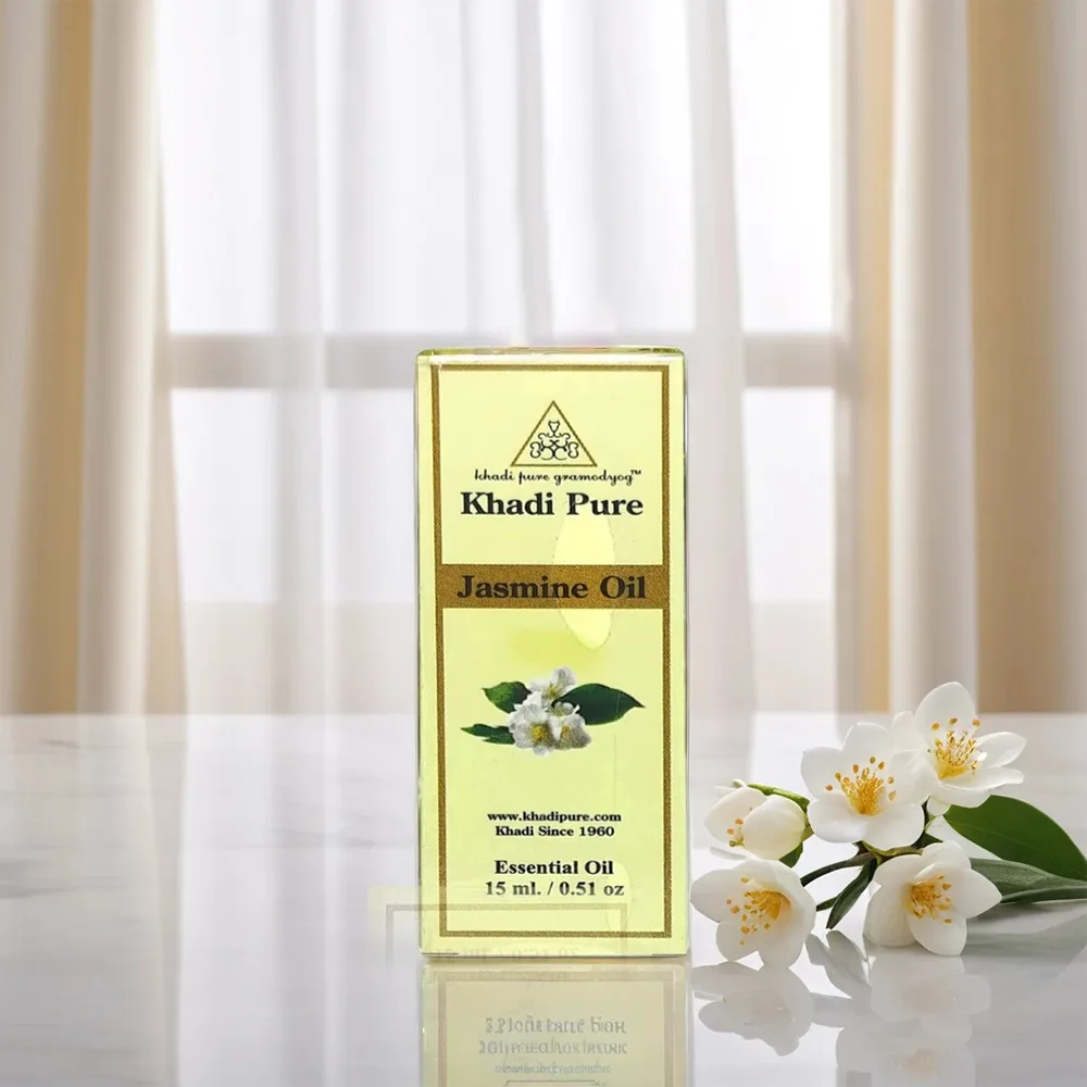 Khadi Pure Herbal Jasmine Essential Oil | Anxiety and Stress Relief | Skin Health | Aphrodisiac Qualities | Sleep Aid | 15ml - Image 5