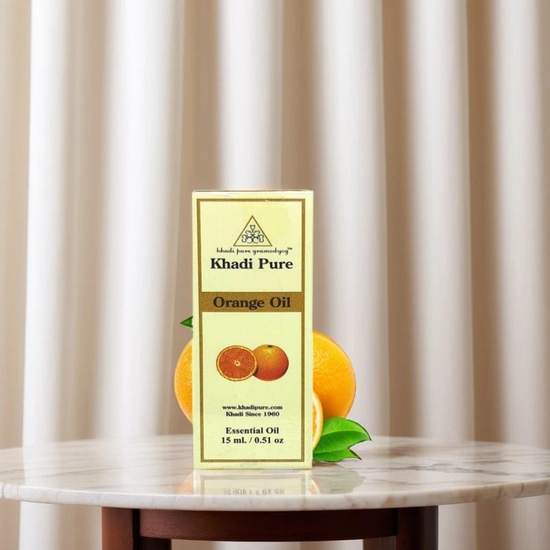 Khadi Pure Herbal Orange Essential Oil | Collagen Boost & Inflammation Relief | 15ml