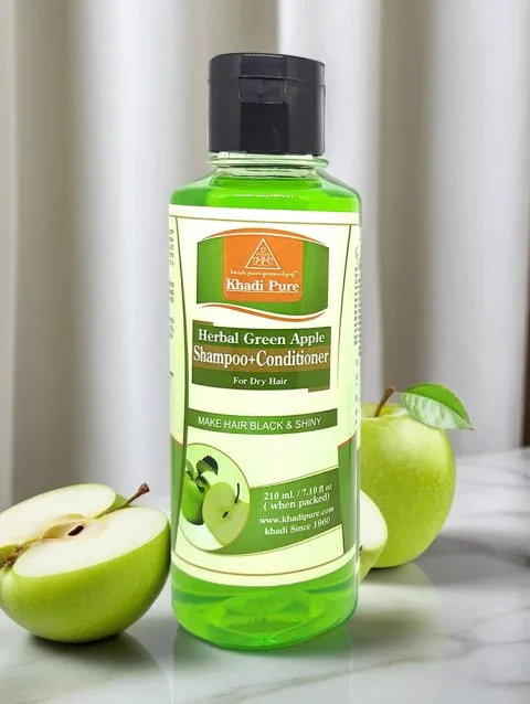 Khadi Pure Herbal Green Apple Shampoo + Conditioner