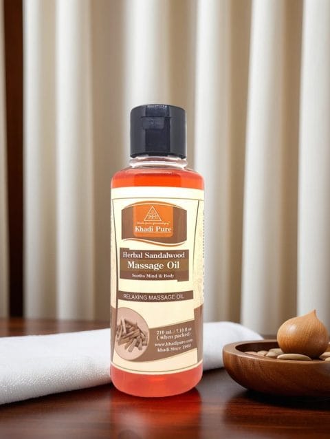 Khadi Pure Herbal Sandalwood Massage Oil