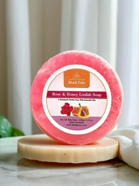 Herbal Rose Honey Loofah Soap