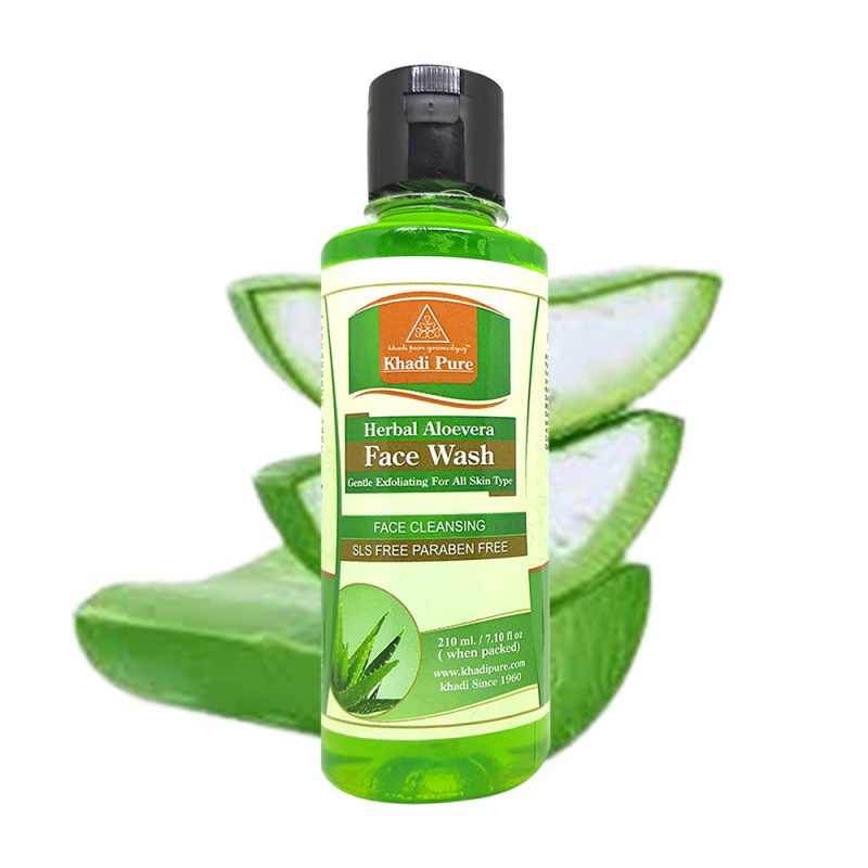 Khadi Pure Herbal Aloe Vera Face Wash SLS-Paraben Free | Natural Exfoliating Face Wash for Soft & Smooth Skin | 210ml - Image 5