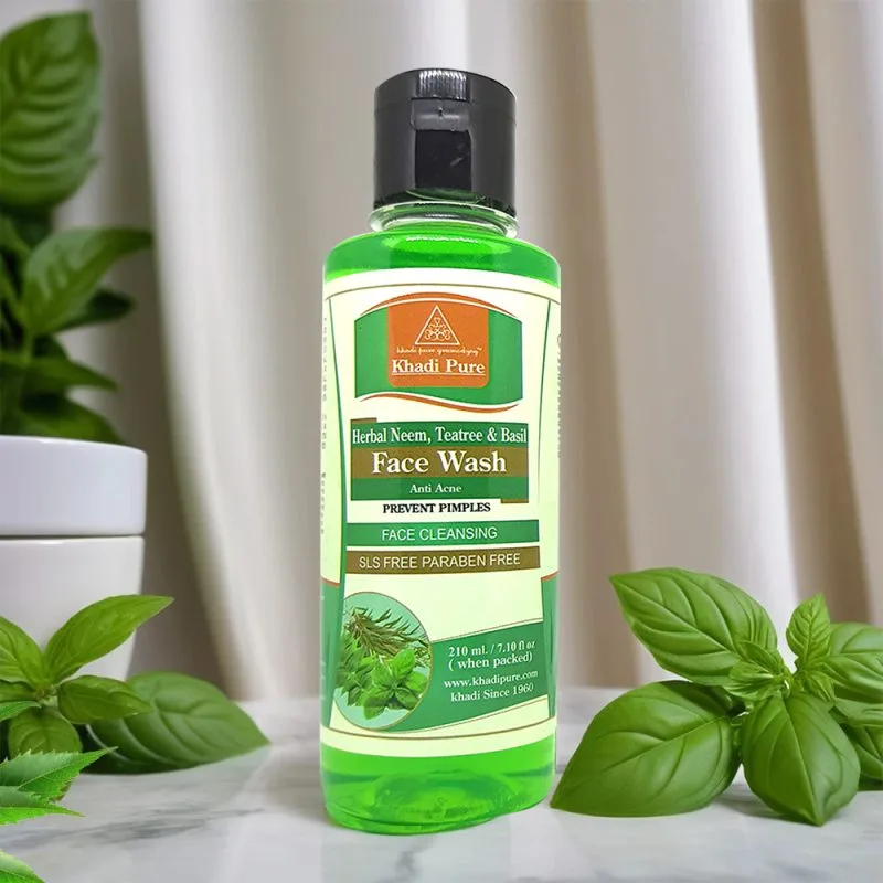 Herbal Neem Tea Tree Basil Face Wash SLS
