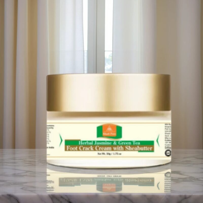 Khadi Pure Herbal Jasmine & Green Tea Foot Crack Cream with Shea Butter | Hydrating & Repairing | 50g - Image 2