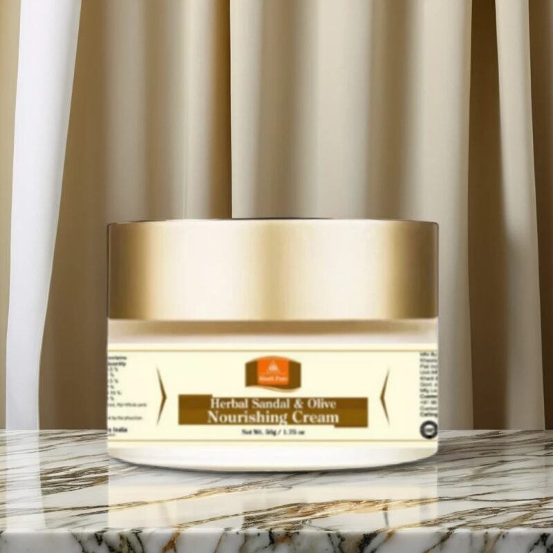 Khadi Pure Herbal Sandal & Olive Nourishing Cream | 24-Hour Moisture & Revitalization | 50g - Image 4