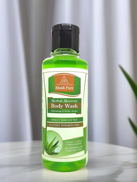 Khadi Herbal Aloe Vera Body Wash – SLS & Paraben Free Skin Care