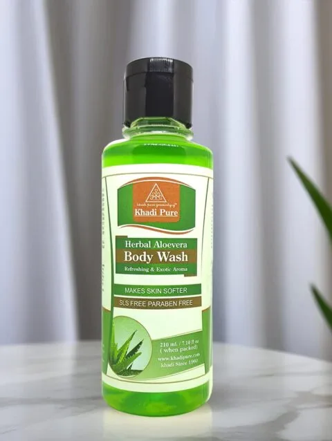 Khadi Herbal Aloe Vera Body Wash – SLS & Paraben Free Skin Care