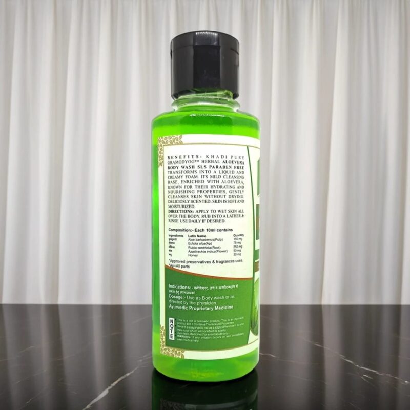 Khadi SLS-Free Body Wash with Herbal Aloe Vera – 210ml