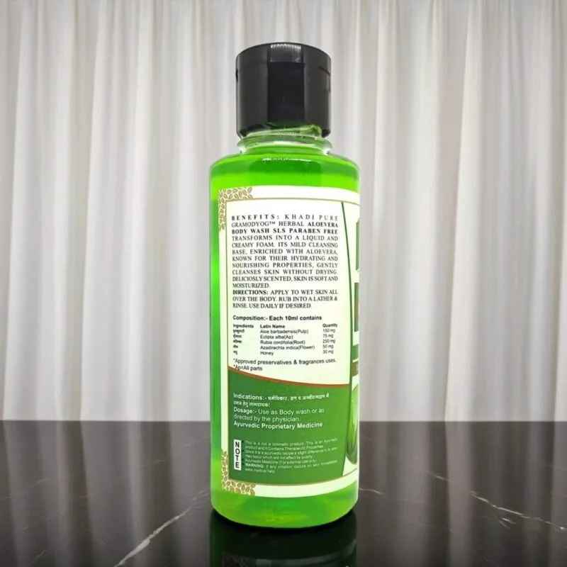 Khadi SLS-Free Body Wash with Herbal Aloe Vera – 210ml