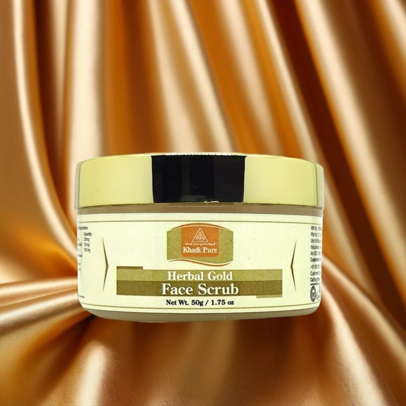 Khadi Pure Herbal Gold Face Scrub | Anti-Ageing & Fairness | 50g - Image 2