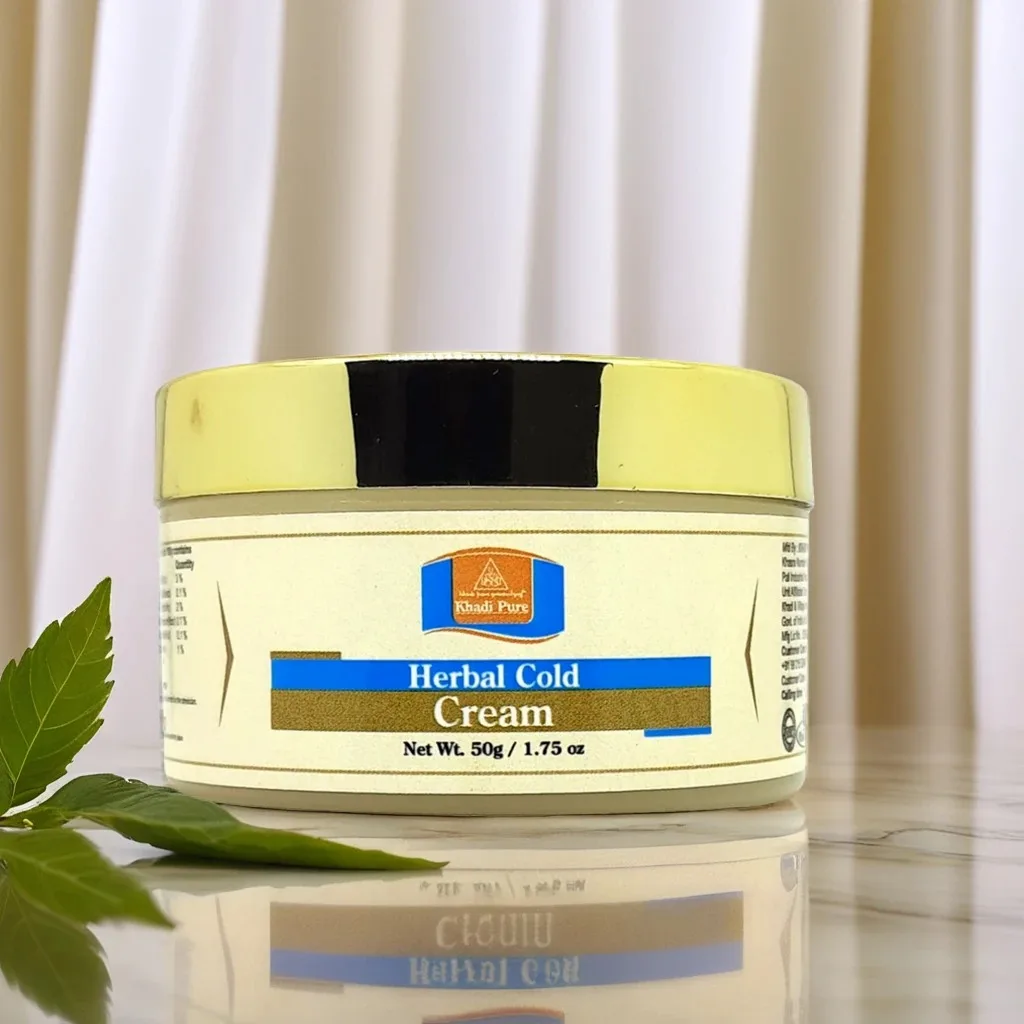 Khadi Pure Herbal Cold Cream | Deep Moisturization & Winter Skin Care | Prevents Dryness & Aging | 50g - Image 2