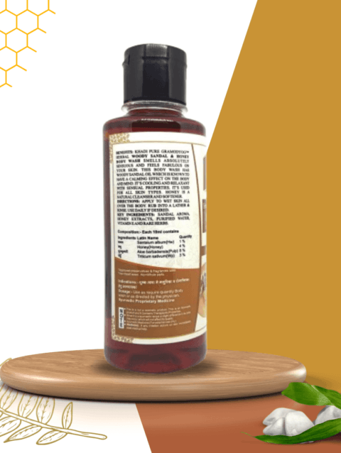 Herbal Woody Honey Bath Wash from Khadi