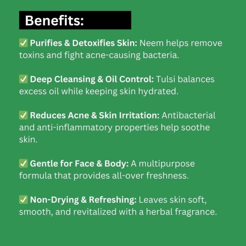 Neem Tulsi Face Body Wash – SLS Free