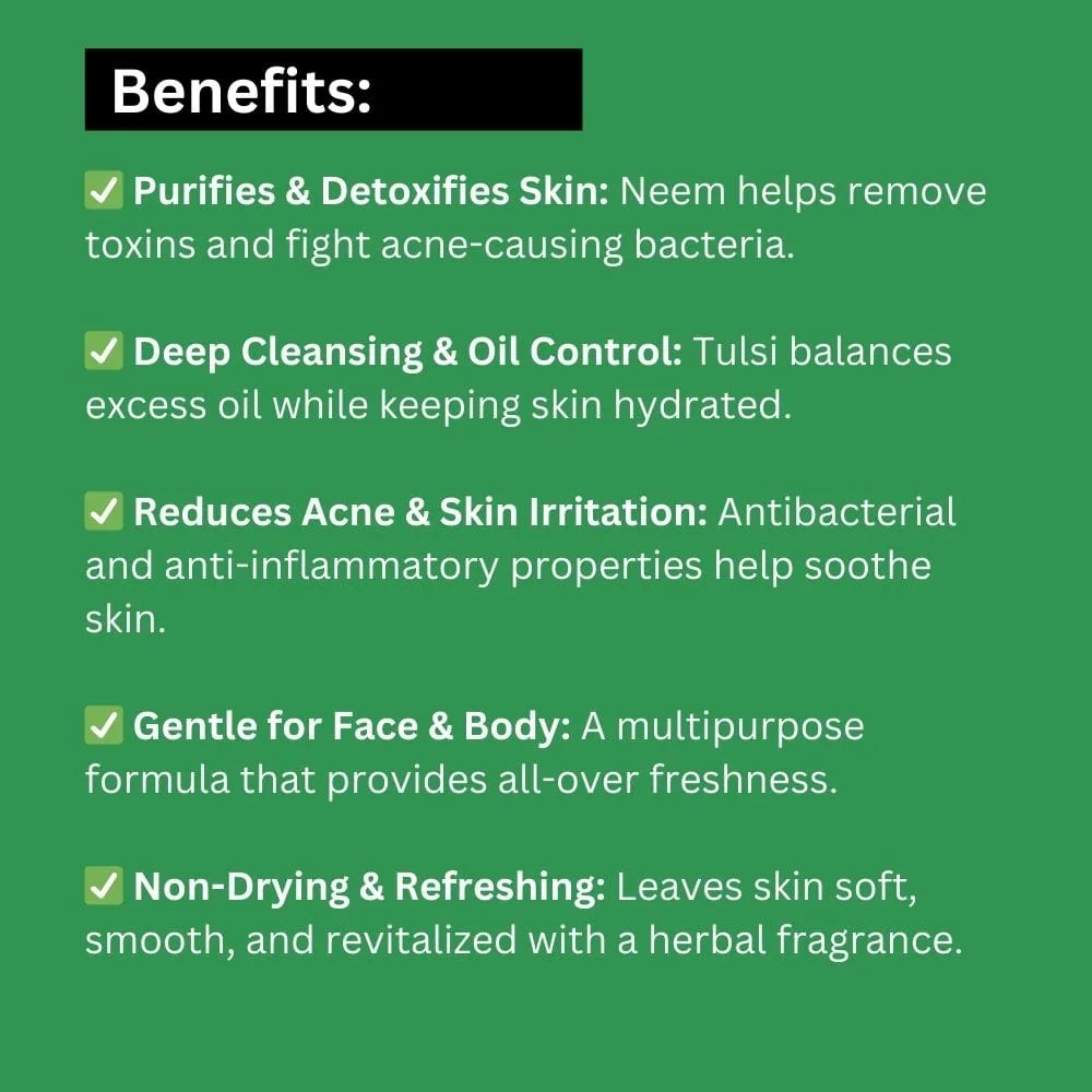Neem Tulsi Face Body Wash – SLS Free
