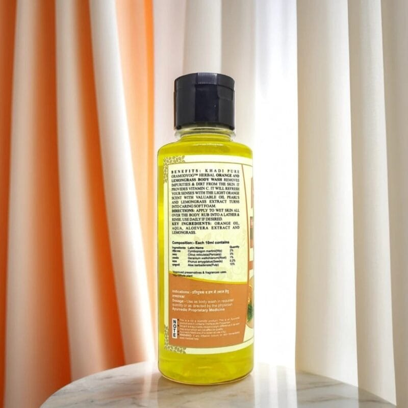 SLS-Free Orange Lemongrass Khadi Body Wash