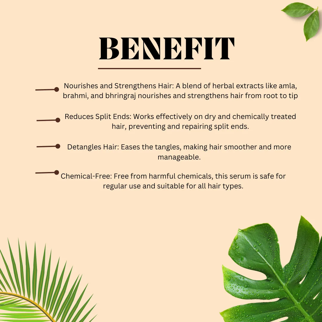 Khadi Pure Herbal Hair Serum | 50ml | Nourishes & Adds Shine | Strengthens Hair & Reduces Split Ends - Image 6