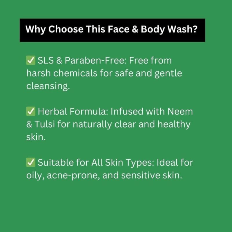 SLS-Free Neem Tulsi Herbal Body Wash