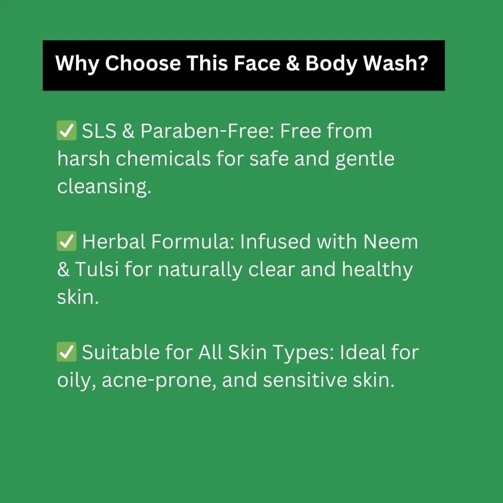 SLS-Free Neem Tulsi Herbal Body Wash