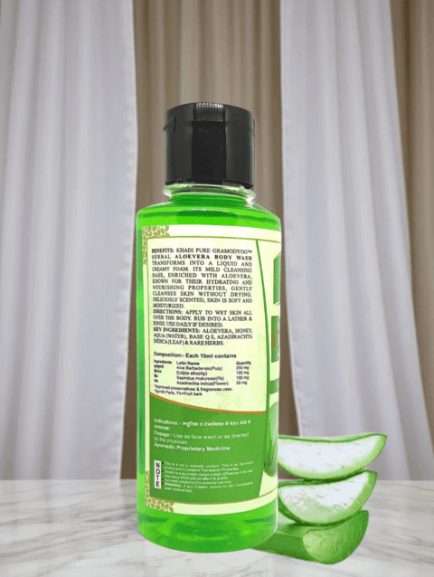 Khadi Aloevera Herbal Body Wash – Moisturizing Skin Cleanser