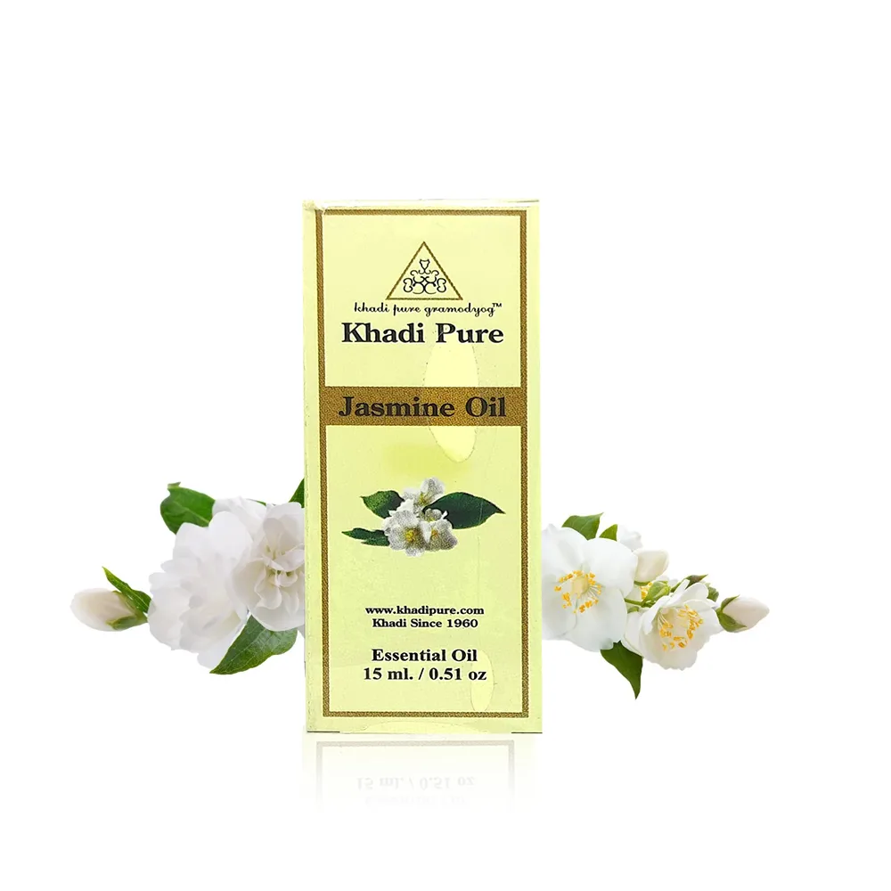 Khadi Pure Herbal Jasmine Essential Oil | Anxiety and Stress Relief | Skin Health | Aphrodisiac Qualities | Sleep Aid | 15ml - Image 3