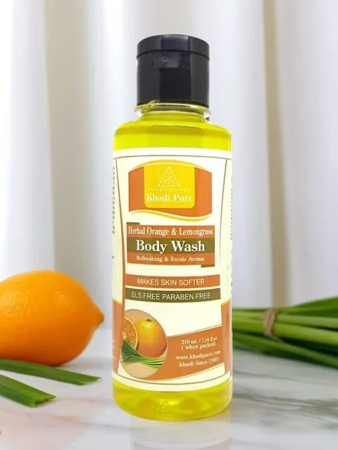 Khadi Pure Orange Lemongrass Body Wash