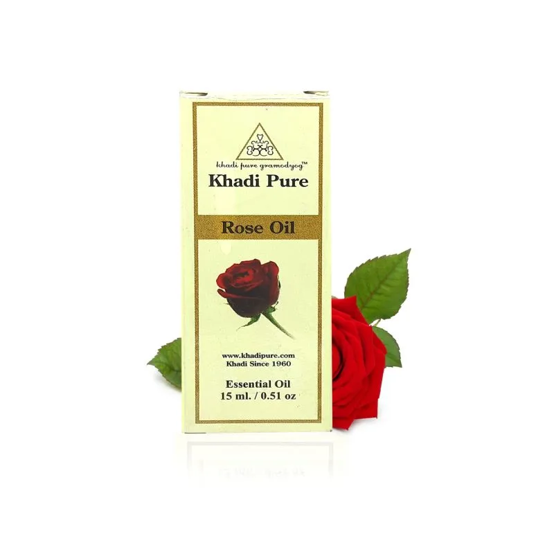 Khadi Pure Herbal Rose Essential Oil | Mood Enhancer | Antimicrobial Properties | Hormonal Balance | Aphrodisiac Effects | 15ml - Image 6