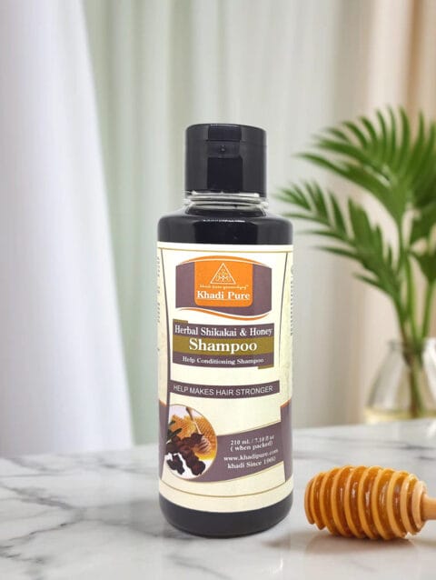 Khadi Pure Herbal Shikakai Honey Shampoo for Healthy Hair Growth