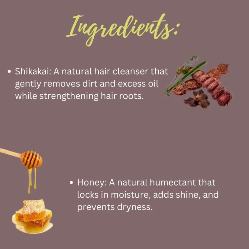 Natural Khadi Herbal Shampoo with Shikakai and Honey
