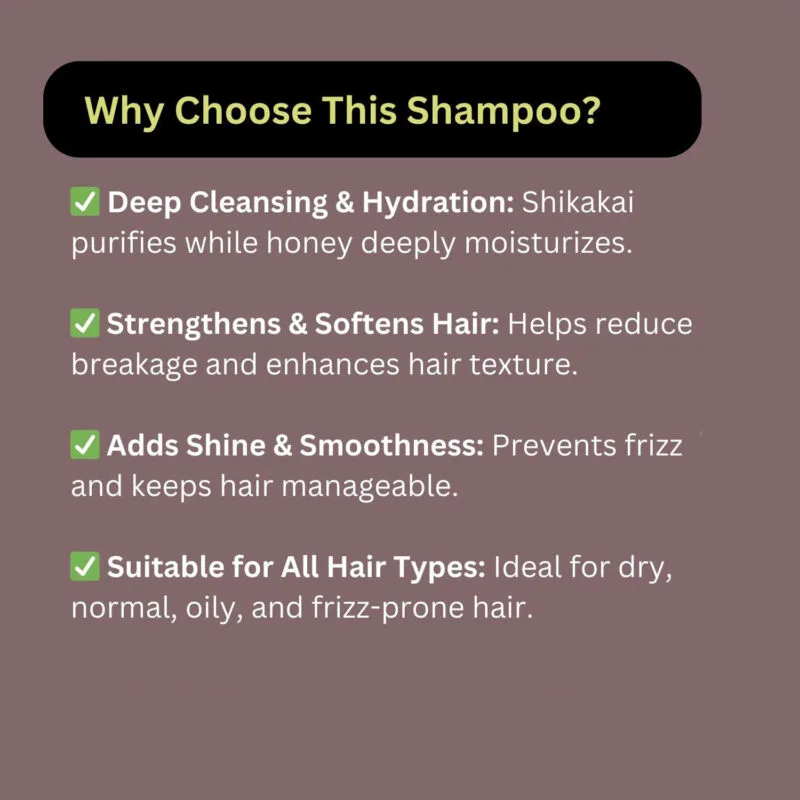 Khadi Pure Herbal Shikakai Honey Shampoo for Strong & Nourished Hair