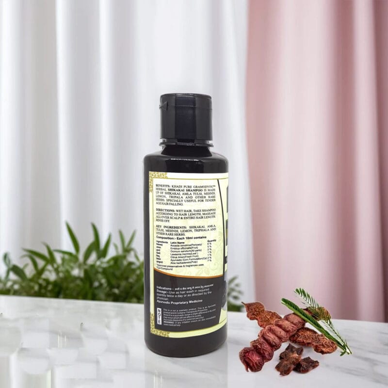 SLS-Free Khadi Pure Shikakai Herbal Shampoo