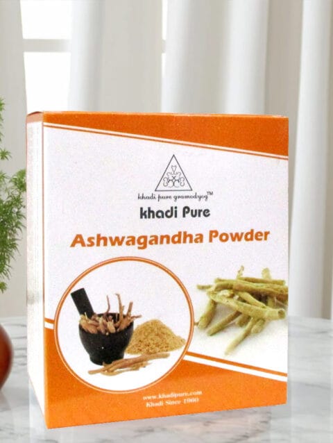 Natural Khadi Ashwagandha Powder – Herbal Pack 80g